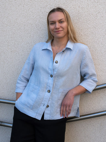 ELSA pellavajakku, vaaleansininen
