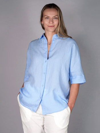 IRJA pellavapaita, vaaleansininen