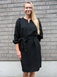 DAKOTA pellavamekko, musta