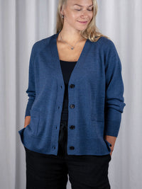 HERMIONE merinovillatakki, denimsininen