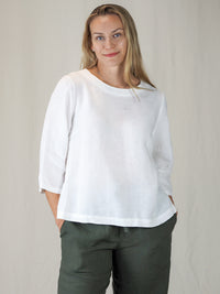 ILONA pellavapusero, valkoinen