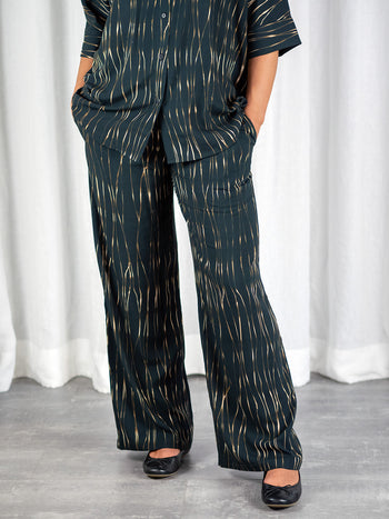 IRA viskoosihousut, painokuosi Kultasäikeet