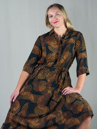 ISADORA viskoosimekko, painokuosi Pistepirkko, oranssi