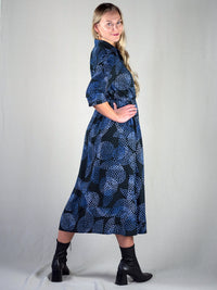 ISADORA viskoosimekko, painokuosi Pistepirkko, sininen