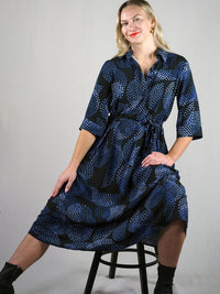 ISADORA viskoosimekko, painokuosi Pistepirkko, sininen