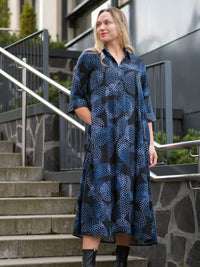 ISADORA viskoosimekko, painokuosi Pistepirkko, sininen