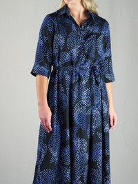 ISADORA viskoosimekko, painokuosi Pistepirkko, sininen