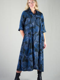 ISADORA viskoosimekko, painokuosi Pistepirkko, sininen