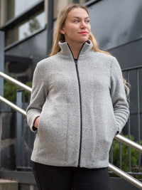 JEMINA villafleecetakki, harmaa