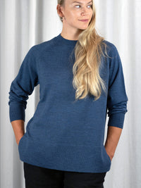 JOLIE merinovillapusero, denimsininen