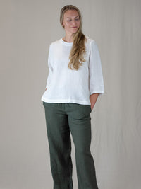 ILONA pellavapusero, valkoinen