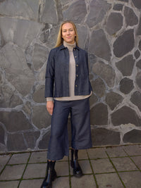 GERDA DENIM culottes, pellava/puuvilla