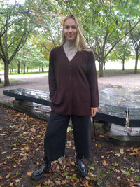 LENA merinovillatakki, suklaanruskea