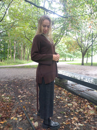 LENA merinovillatakki, suklaanruskea