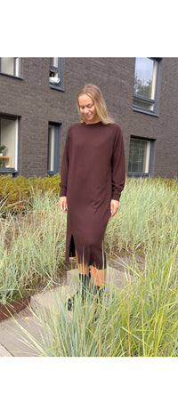 LINNEA merinovillamekko, suklaanruskea