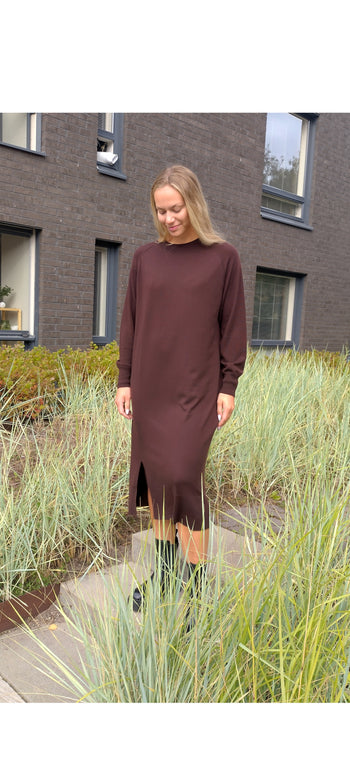 LINNEA merinovillamekko, suklaanruskea