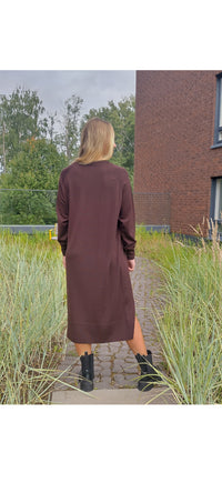 LINNEA merinovillamekko, suklaanruskea