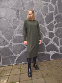 LINNEA merinovillamekko, metsänvihreä